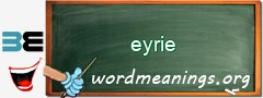 WordMeaning blackboard for eyrie